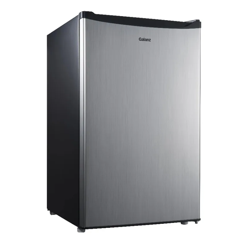 Galanz 4.3 Cu ft Single Door Mini Fridge, Stainless Steel