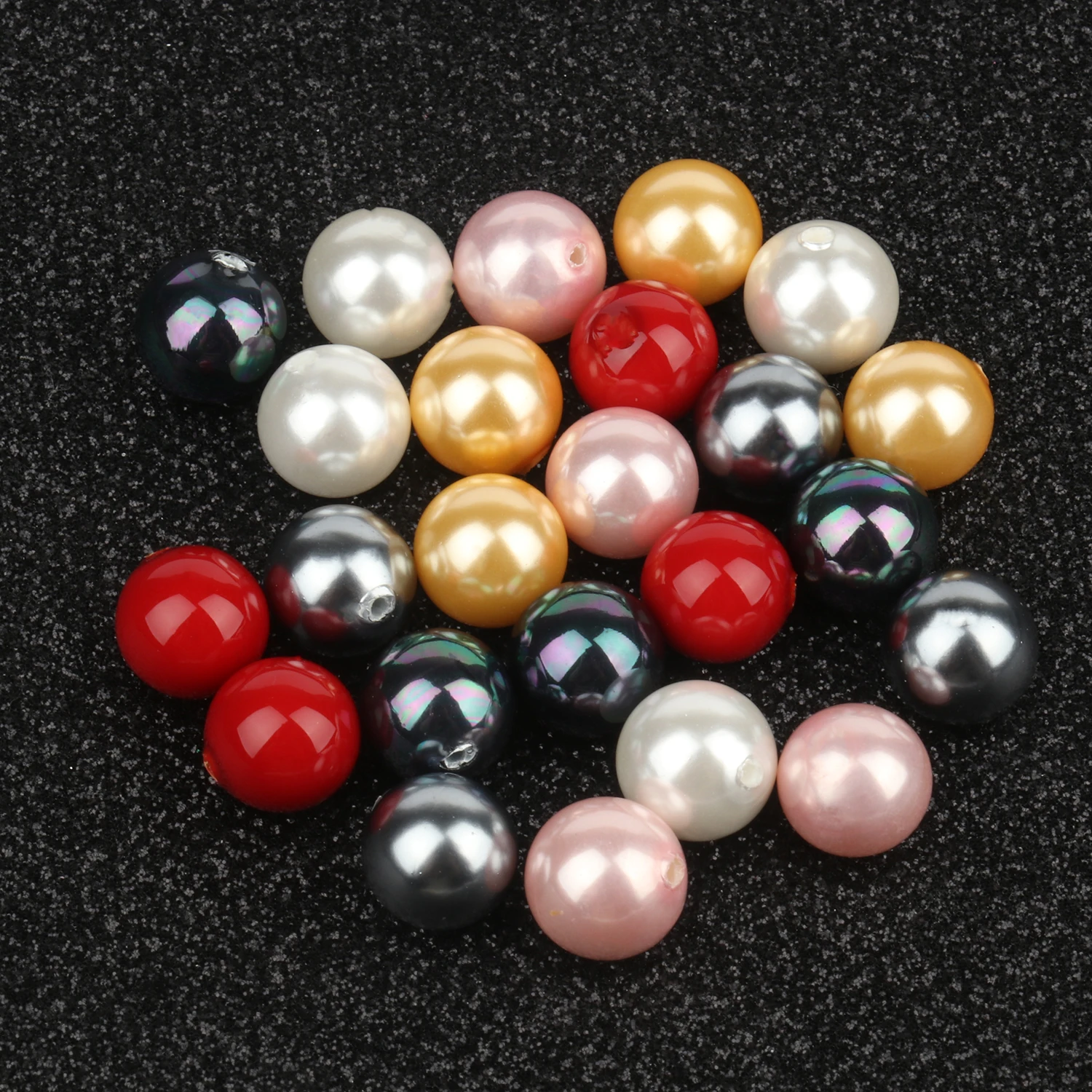 

6/8/10/12mm Imitation Pearls Natural Shell Beads White/Pink/Gold/Grey Round Shell Beads For Jewelry Making DIY Bracelet Necklace