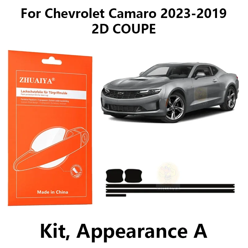 

ZHUAIYA Door Edge Guards Door Handle Cup Paint Protection Film TPU PPF For Chevrolet Camaro 2023-2010 2D COUPE