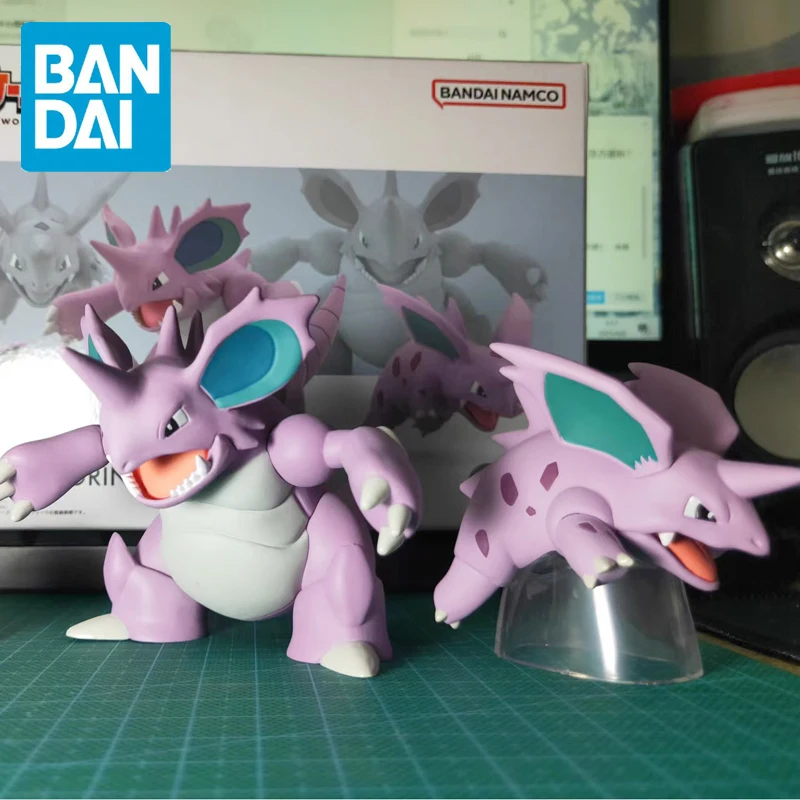 Оригинальные фигурки героев Bandai Pokemon Nidoran Nidorino Nidoking, оригинальная Коллекционная модель, фигурки, аниме, ПВХ Модель, статуэтка, игрушки