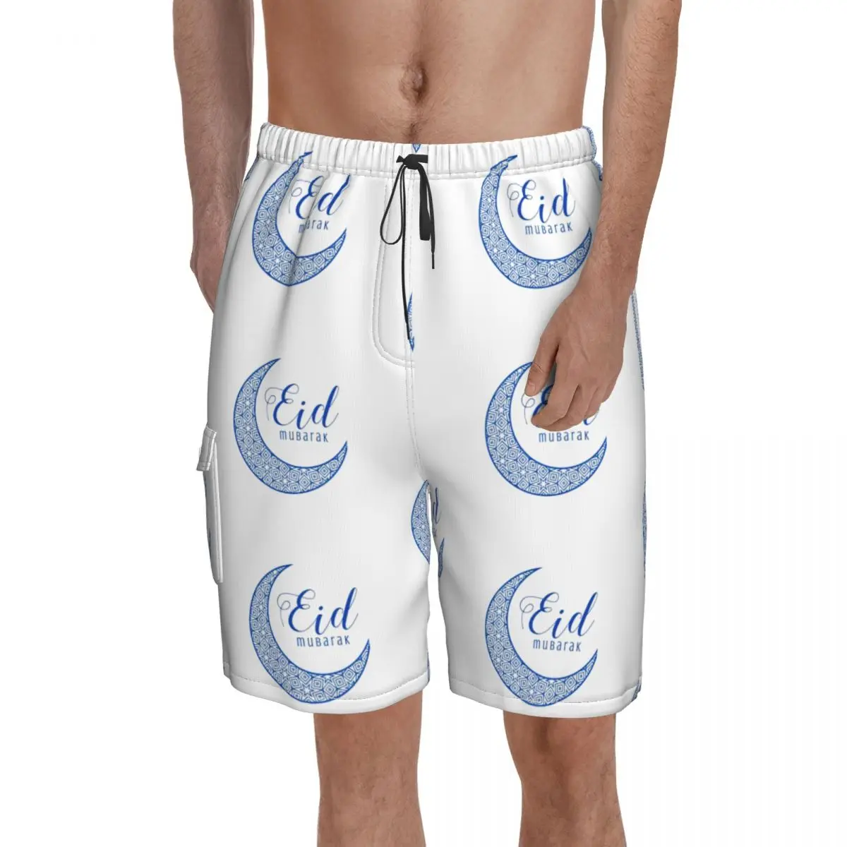 

Ramadan Kareem Board Shorts Eid Al Fitr Happy Eid Classic Board Short Pants Males Printed Large Size Swim Trunks Gift Idea
