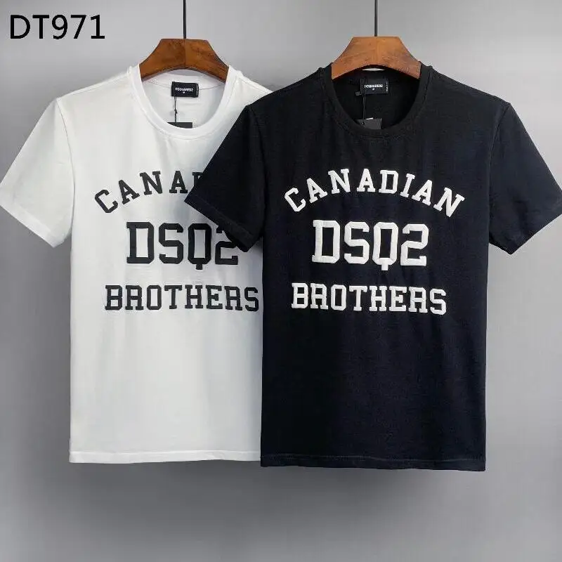 

Dsquared2 Cotton Round Neck Short Sleeve Letter Print T-shirt Men's Clothing Tops DT971