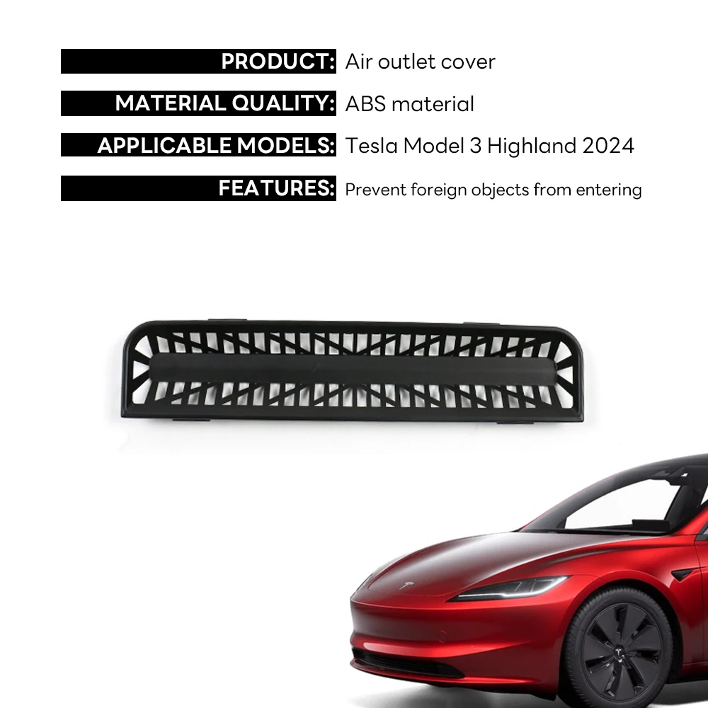 

Tesla Model 3+ Highland 2024, Задняя Крышка Воздуховыпускного Отверстия, Защитная Крышка Для Кондиционера, Антиблокировочная