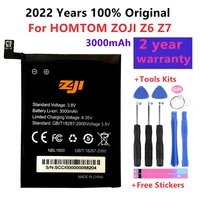 100 original zoji z6 z7 battery replacement 3000mah parts battery for homtom zoji z6 z7 smart phone