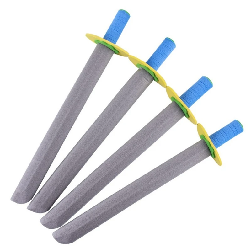 

4 Pcs Foam Sword Shield Toy Set Cosplay Performance Proops for Kids Pretend Play Fake Sword Warrior Knight Weapons Toys