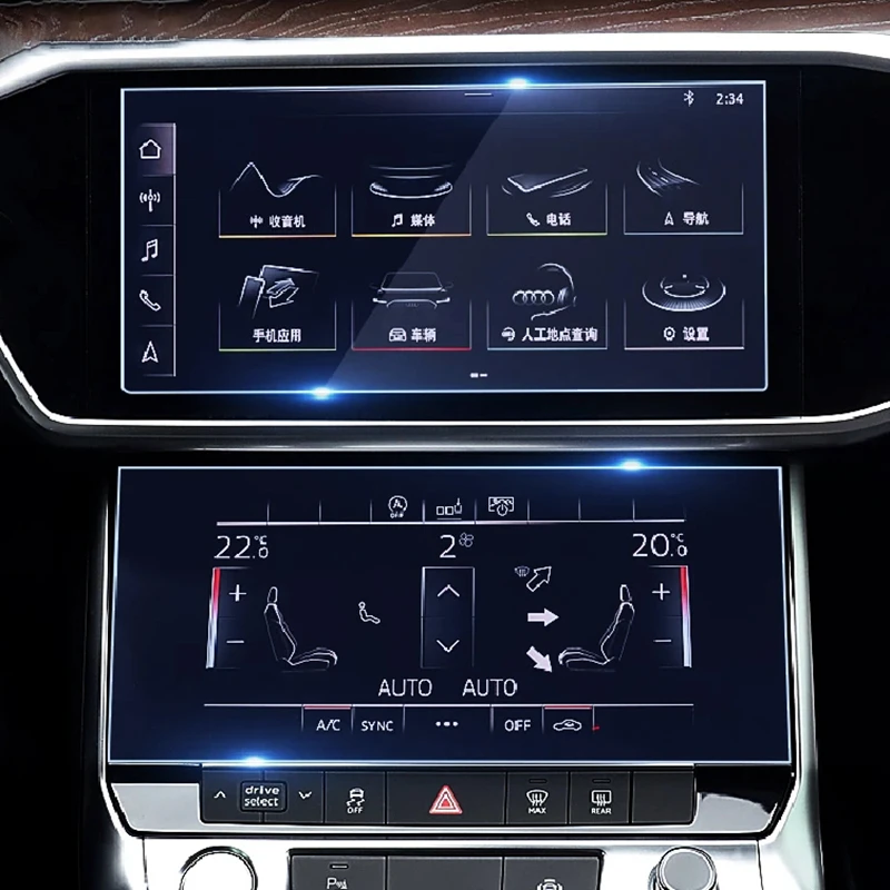 

Для Audi A6 A7 C8 2019-2023 автомобильные аксессуары для интерьера GPS навигационный экран защитная пленка из закаленного стекла Защита от царапин интерьер