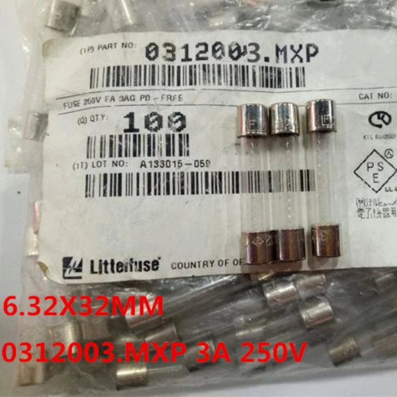5 шт. 0312 LF быстродействующая стеклянная трубка предохранителя 6X30 6x32 мм 250 В 250MA 500MA