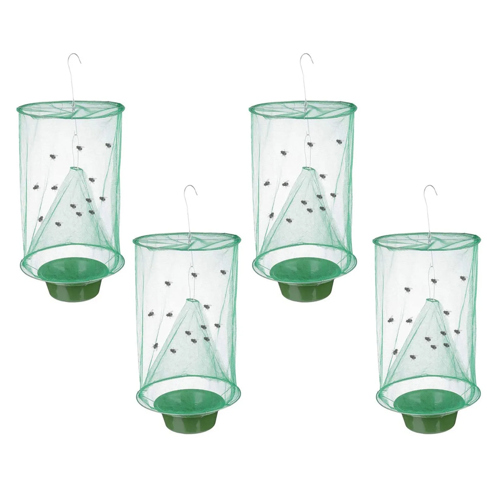 

Foldable Hung Fly Trap 1/4 Pack Outdoor Ranch Fly Trap Reusable Pasture Fly Traps For Outdoor Garden Horse Barn Farm Yard 2022