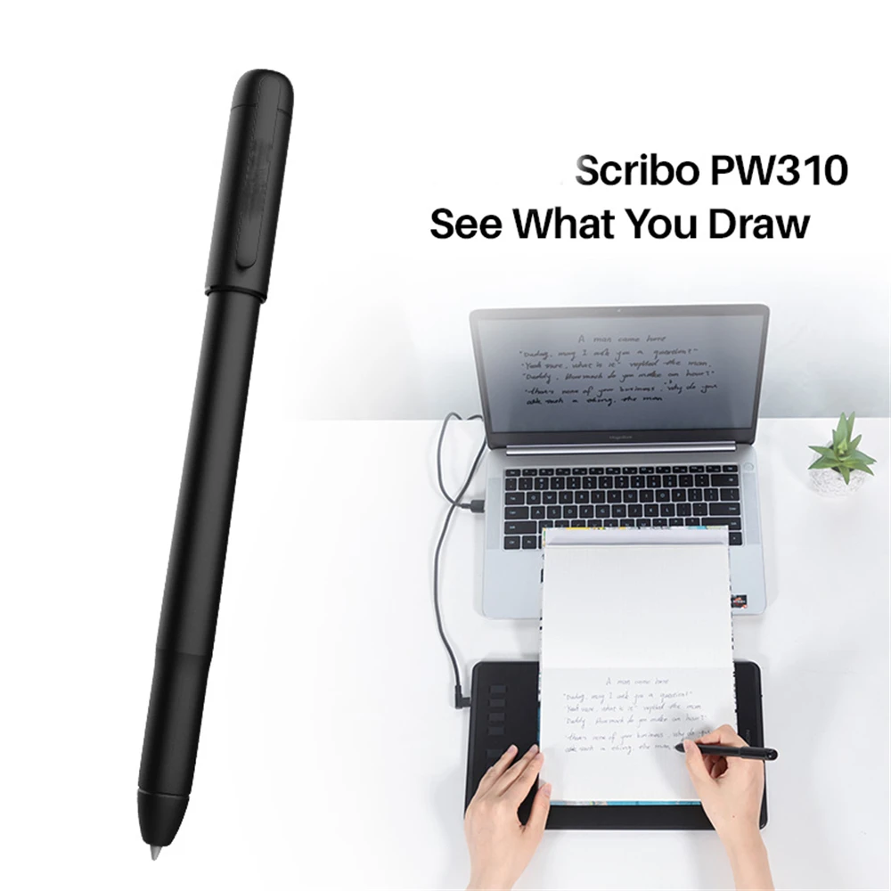 Цифровая нейтральная ручка без батареи для HUION Scribo PW310 8192 уровней HS611/HS64/HS610/Q620M/H610PRO