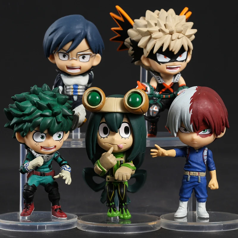 

My Hero Academia Midoriya Izuku Bakugou Katsuki Todoroki Shoto Asui Tsuyu Iida Tenya Cartoon Animation Figure Toys 5pcs/set