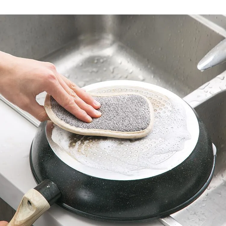 

1pcs Cleaning Magic Sponge Dishcloth Double Sided Scouring Pad Rag Scrubber Sponges For Dishwashing Pot Kitchen Cleaning Tool