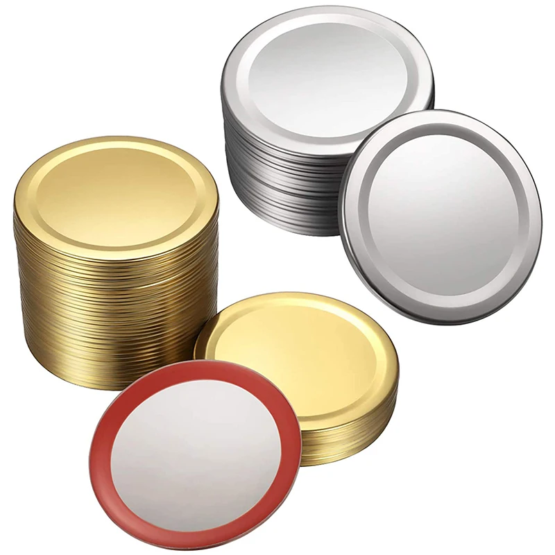 

80 Pieces Regular Mouth Canning Lids Regular Mouth Ball Jar Lids Split-Type Lids Secure Canning 70Mm