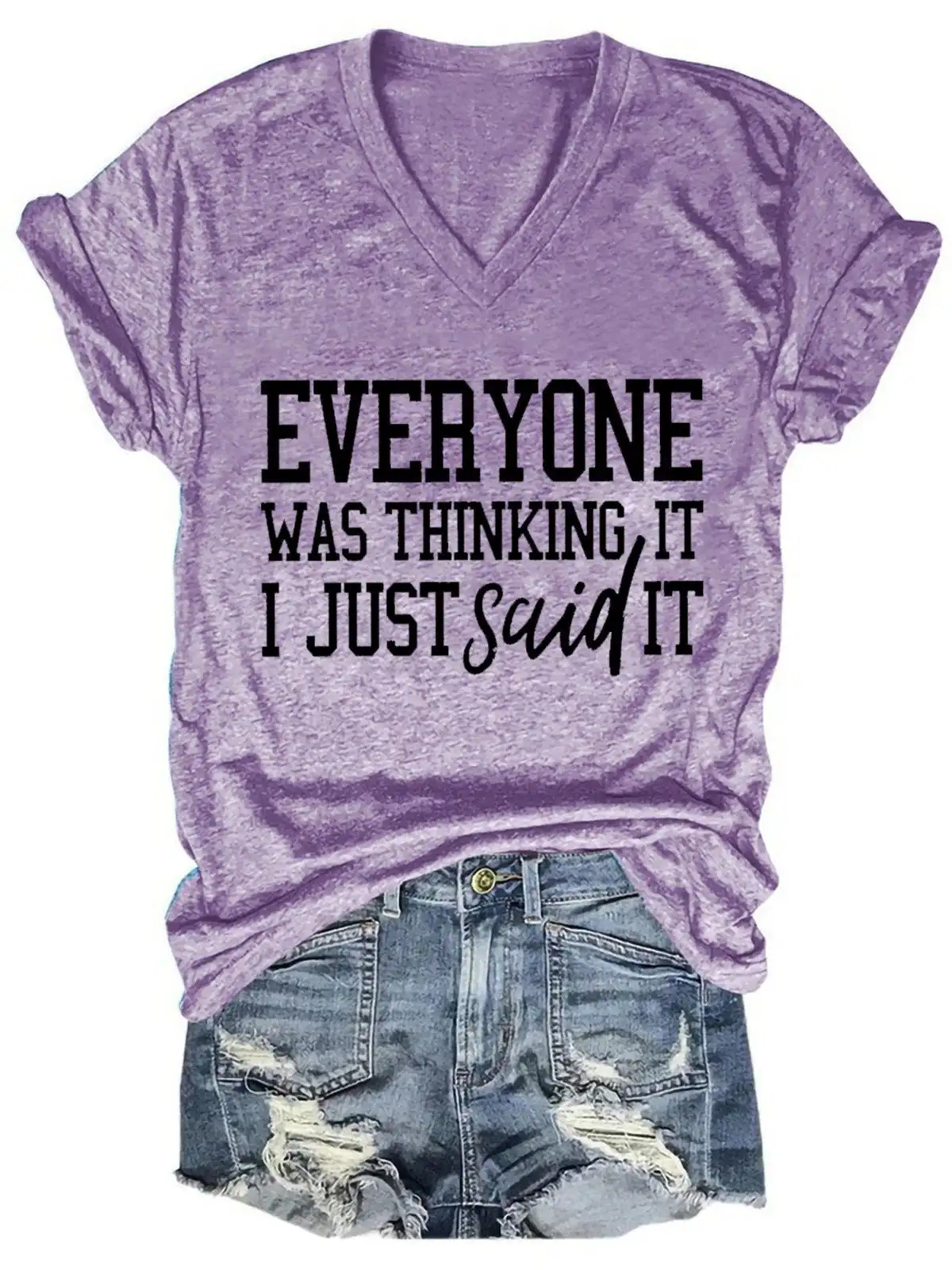Women's Everyone Was Thinking It V-Neck T-Shirt