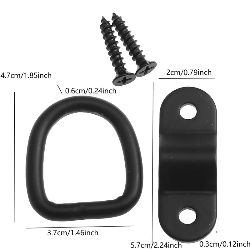 D-образное кольцо из нержавеющей стали для затягивания крючка