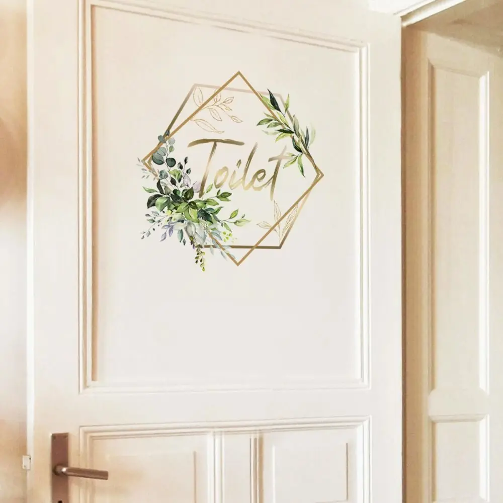 Наклейки на стену в ванную комнату туалете комнатный Декор