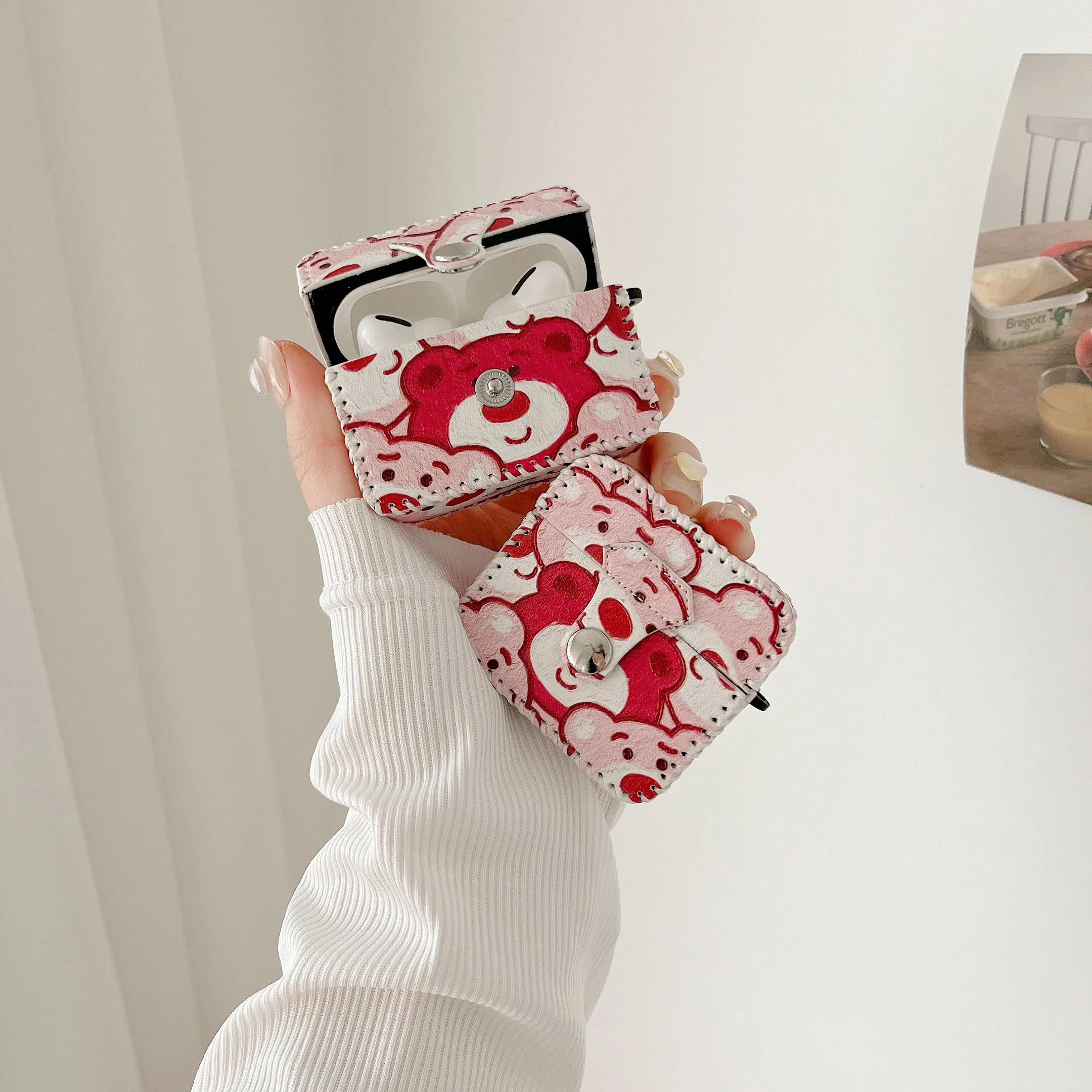 

Cute Disney Lotso 3D Doll Earphones Case for Apple AirPods Air Pods 1 Pro 2 3 Cover Headphone Anti-fall Box
