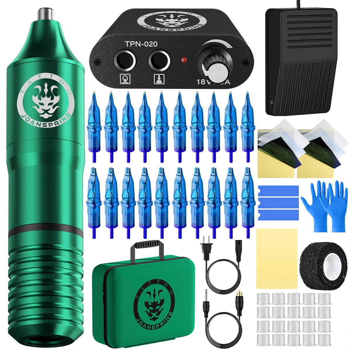 Полный комплект для тату роторная тату-машинка с интерфейсом RCA блок питания игла