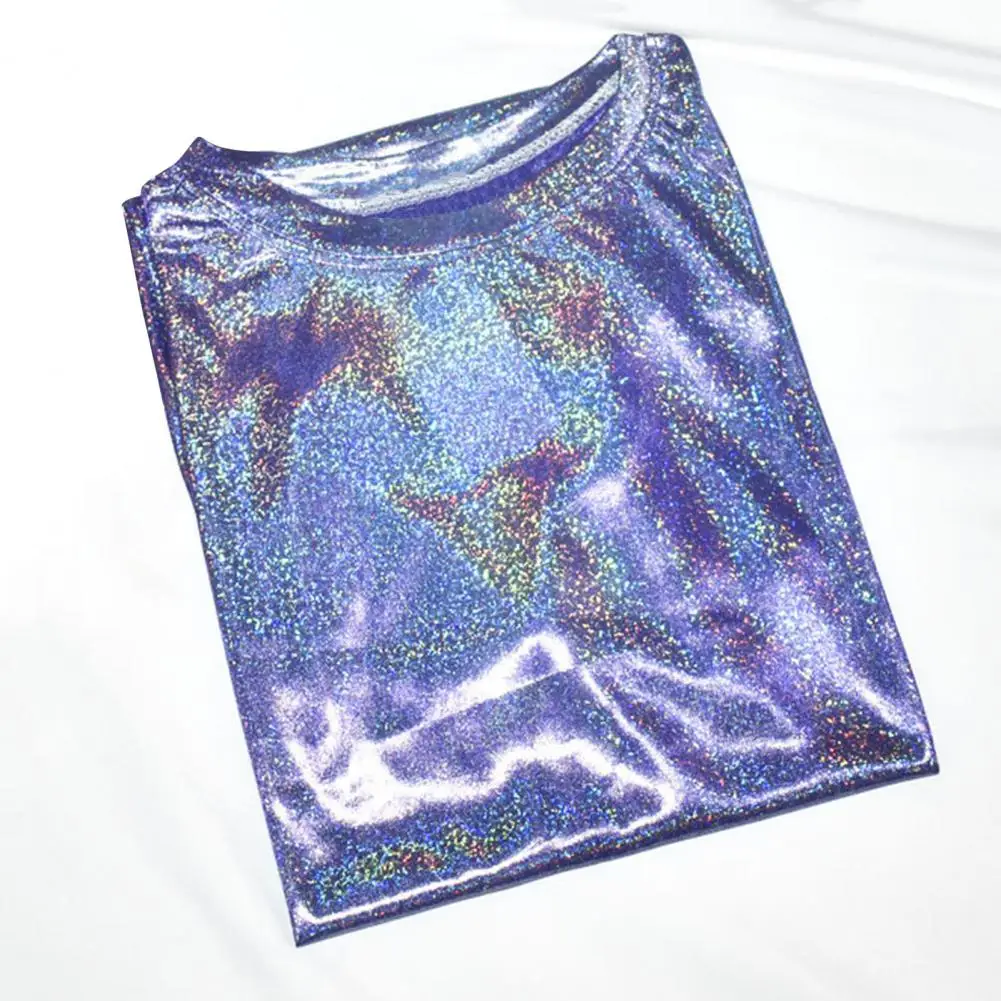 Легкие Женские топы с блестящей отделкой Женская свободная футболка блестками