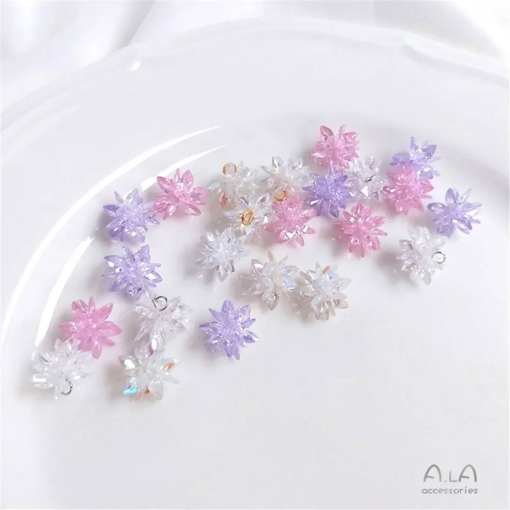 Аксессуары сделай сам тканые серьги-гвоздики с цирконом ледяной шар хрустальный