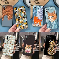 ginger cat phone case for xiaomi note 10pro pocof3 x3 gt m3 m4pro x4pro redmi note 11 11t 11s 10 pro plus poco x3pro nfc