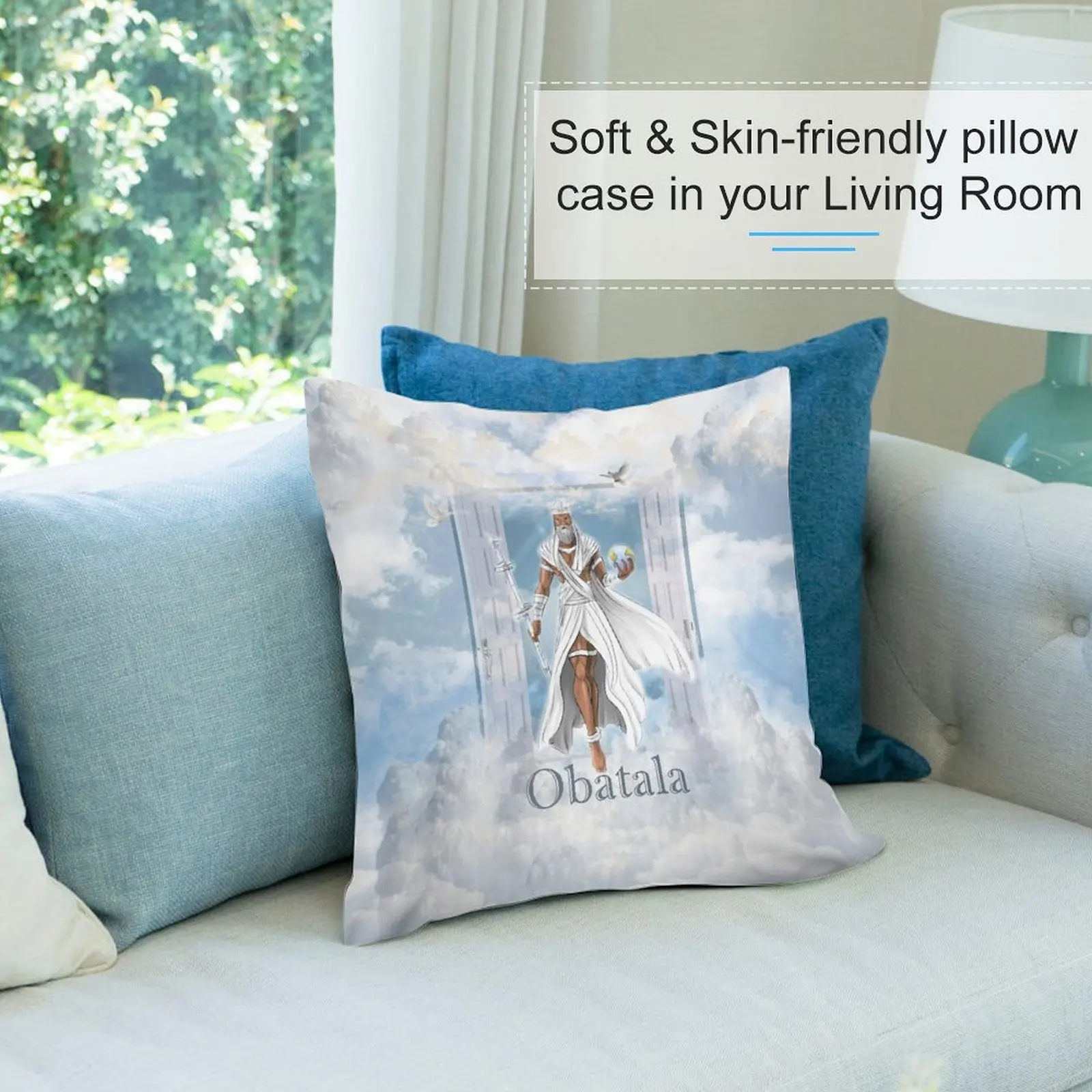 Obatala Бог творчества и мудрости в Yoruba Pantheon декоративная подушка для сна