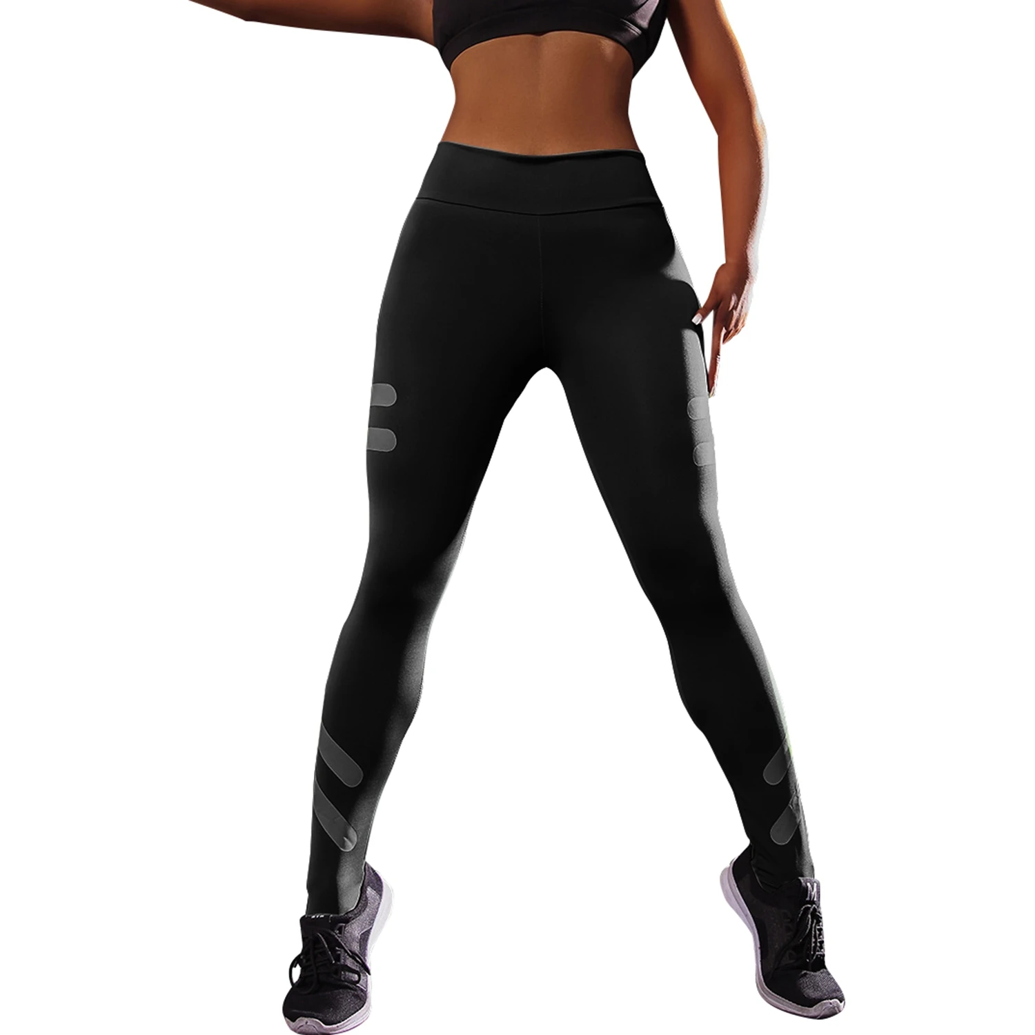 

Женские штаны для йоги с двойным круглым принтом, черные леггинсы размера XL