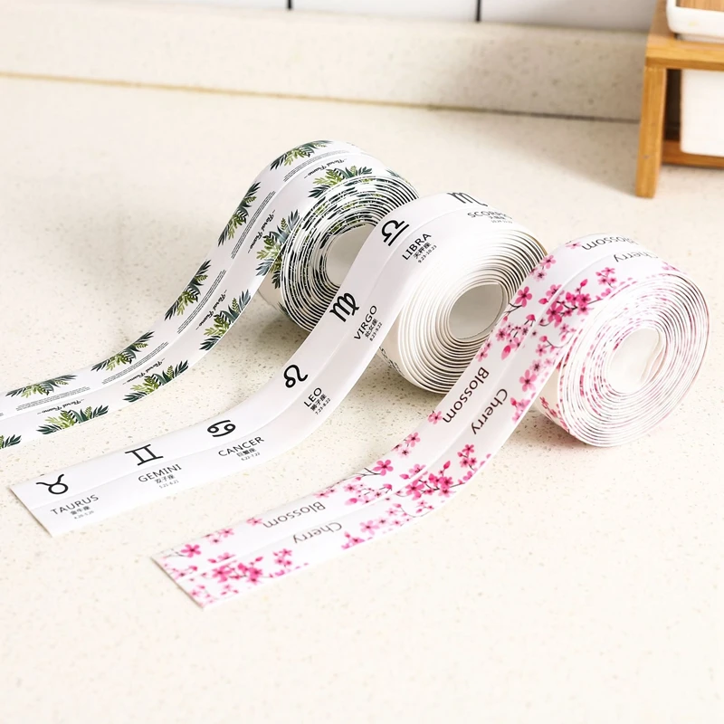 

Kitchen Sink Waterproof Sticker Self Adhesive Mildew Proof Tape Bathroom Countertop Toilet Gap Strip Transparent Seam Stickers