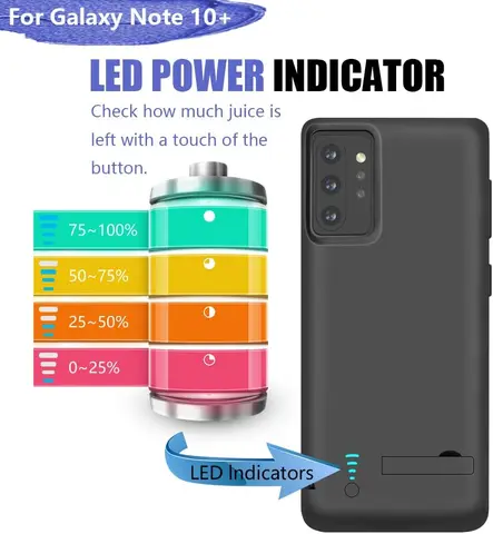 Умный чехол для зарядного устройства для Samsung Galaxy Note 10 Plus 5G, защитный чехол для зарядки, портативный аккумулятор, Capa Funda