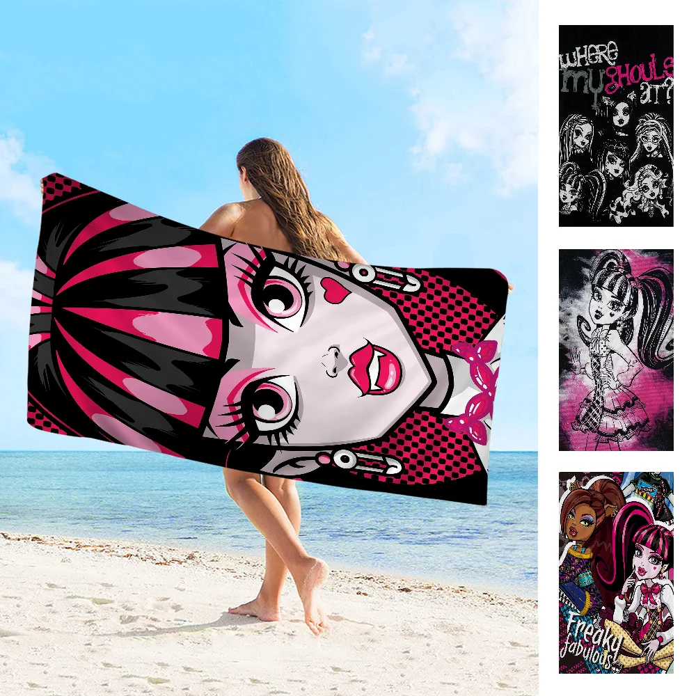 Мультфильм Monster High Movie Большие пляжные полотенца из микрофибры Быстросохнущее