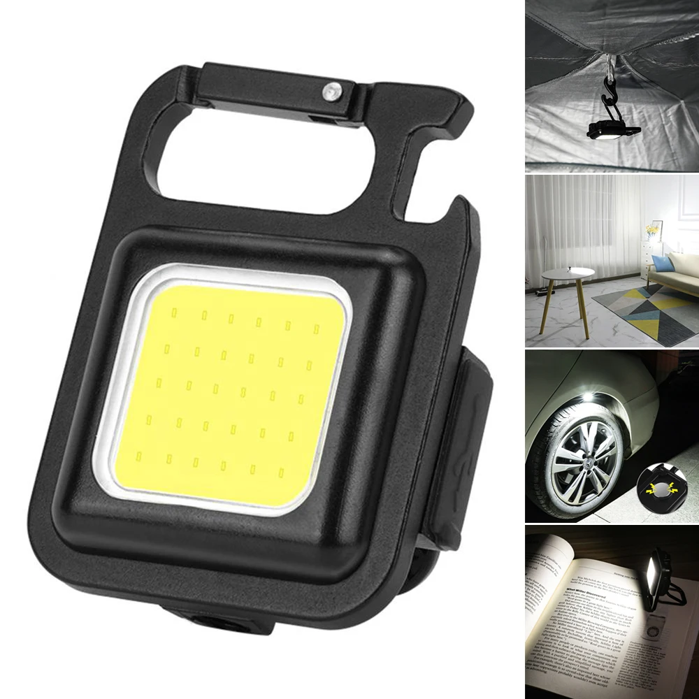 

Portable Mini Keychain Working Light Multifunctional Rechargeable Camping Lamp Pocket Flashlight Multifunctional Mini Work Light