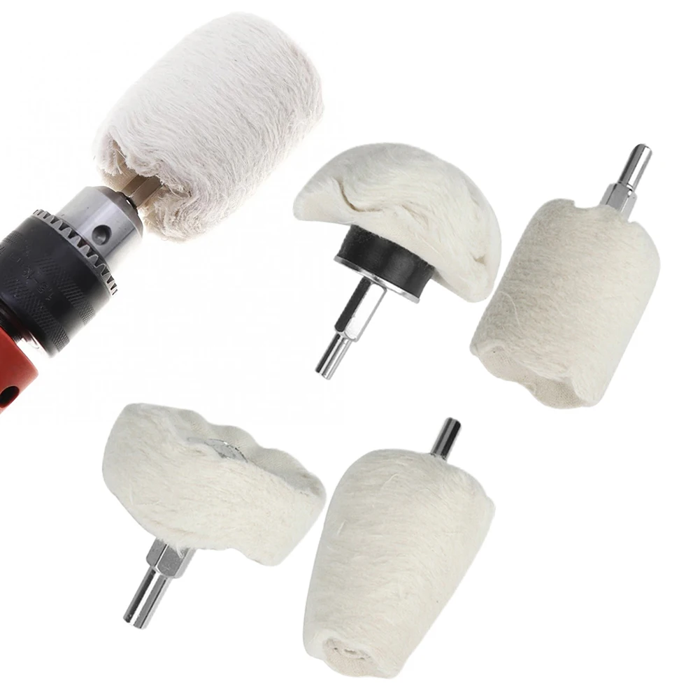 

6mm Shank Polishing Wheel White Cloth Wheel Grinding Head Bufffing Tool For Wood GlassJade Ceramic Rotary Tool Polishing Wheel