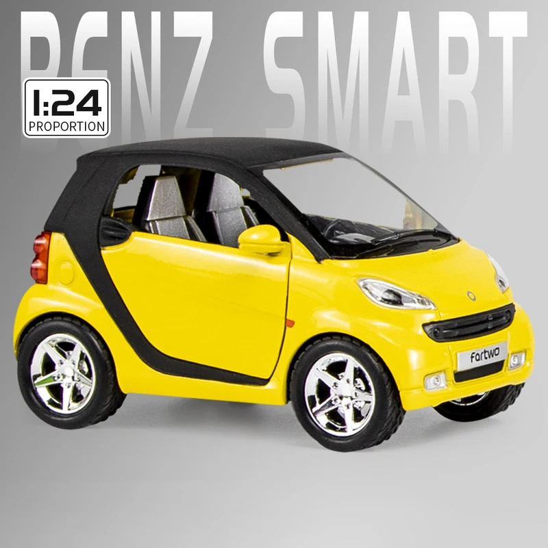 ミニカー Smart Fortwo Модель автомобиля Smart Fortwo Муванжи 1:24 | AliExpress
