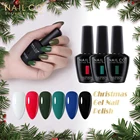 Гель-лак для ногтей NAILCO, 15 мл, Рождественский, зеленый, красный, розовый цвет, серия УФLED гель для ногтей, дизайн ногтей, блестящий маникюрный набор, верхнее покрытие