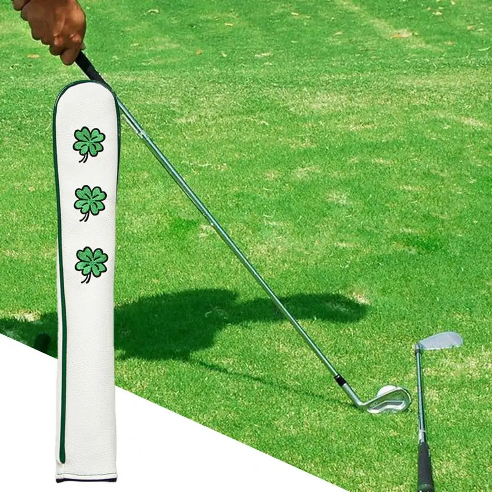 

Golf Alignment Stick Cover PU Leather Golf Club Protector for Alignment Sticks Holder Four-leaf Pattern Sticks Golf Headcovers