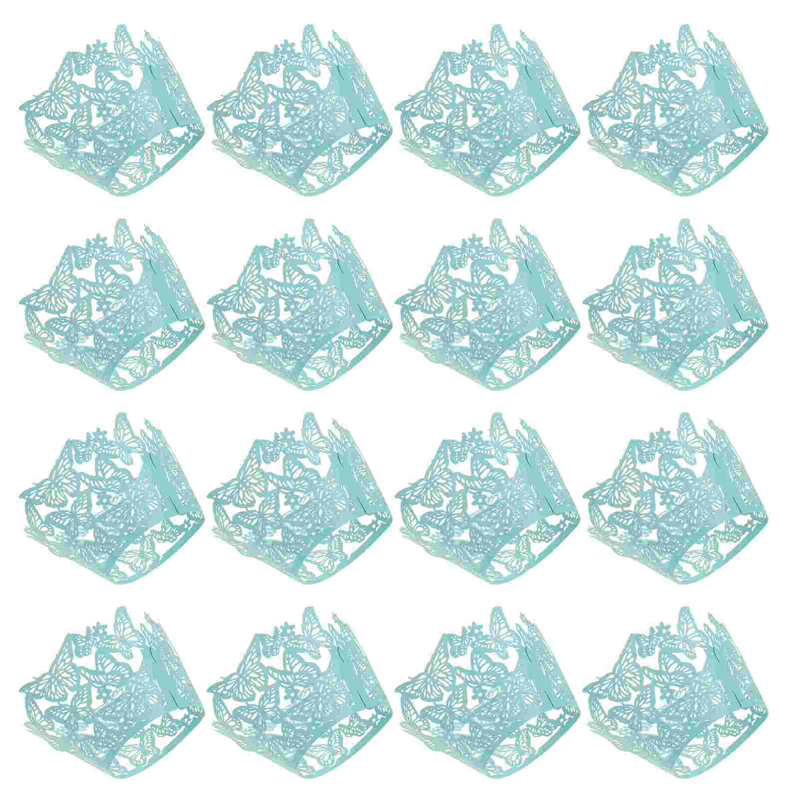 

50 Pcs Butterfly Hollow Border Cake Wrappers Exquisite Cup Wedding Decor Stands Useful Cupcake Paper Cups Fringe Out