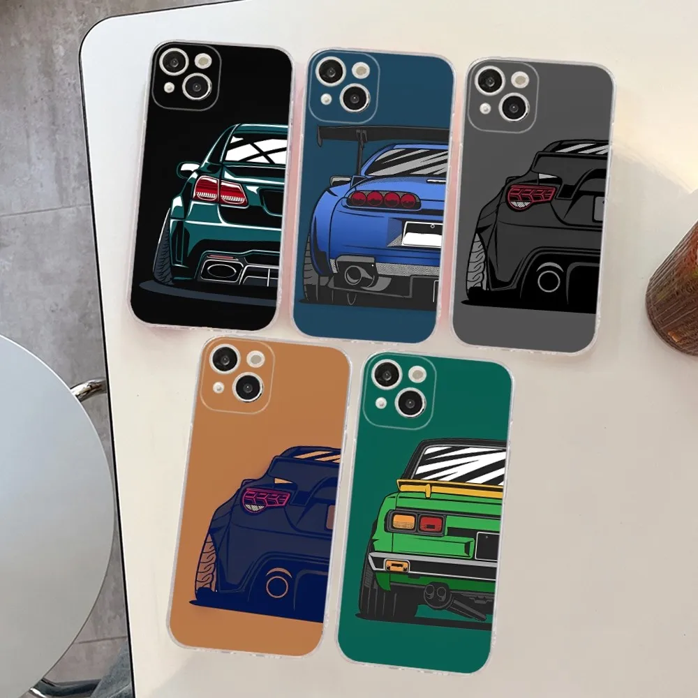 

Japan JDM Sports Cars Comic Phone Case Silicone Soft for iphone 14 13 12 11 Pro Mini XS MAX 8 7 6 Plus X XS XR Cover