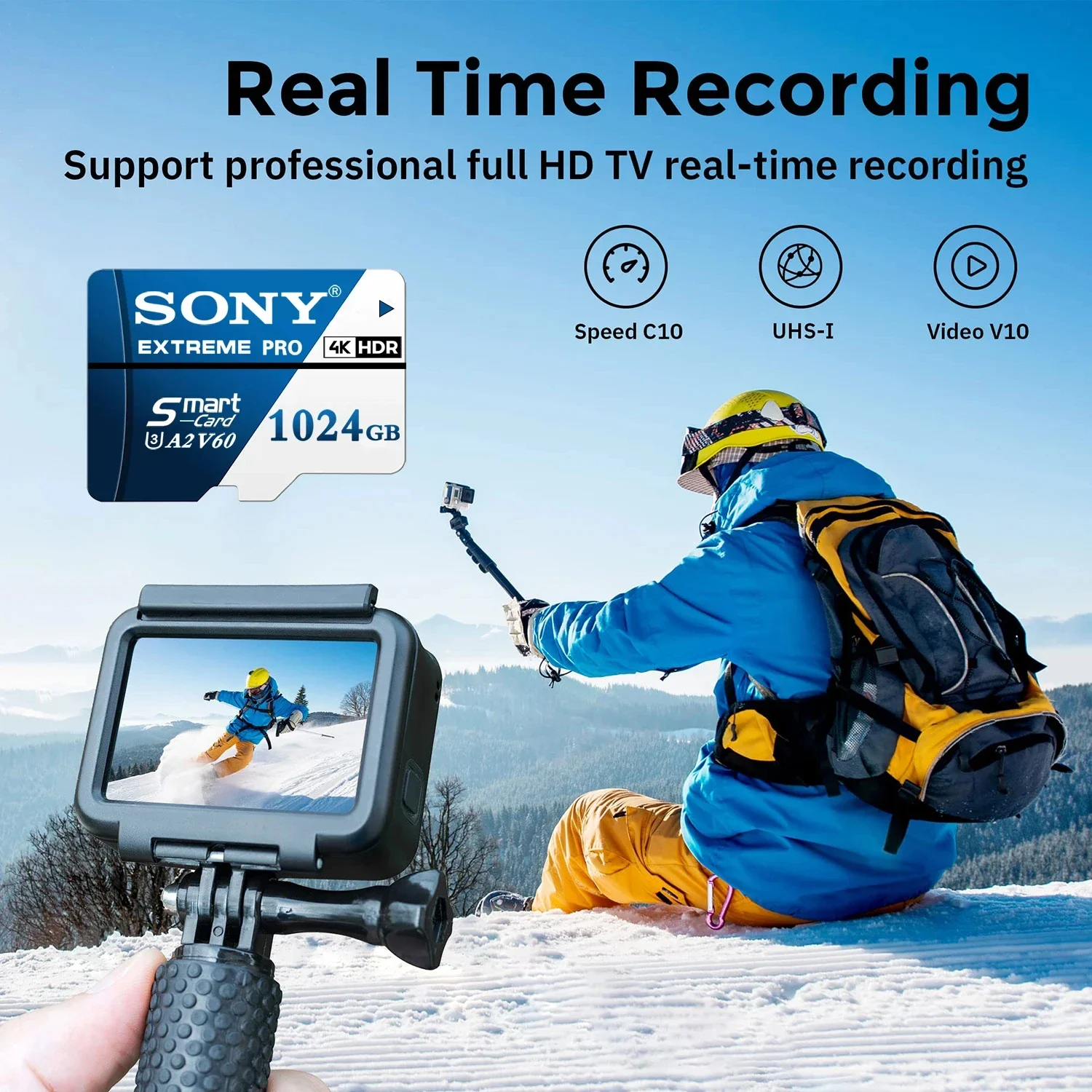 Фото Оригинальная карта памяти Sony Class10 TF Flash Card 256 ГБ 512 ГБ 1 ТБ, SD-карты большой емкости, карты Mirco TF для ПК/камеры/телефона/дрона №3