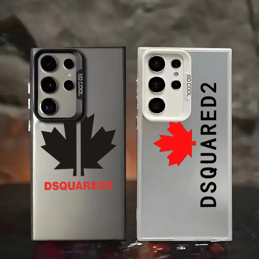 Фото Элитный чехол для телефона Leavesy Dsquared2 IMD, цветной, серебристый, подходит для Samsung S26 S25 S24 S23 S22 S21 S20 Plus Ultra №1