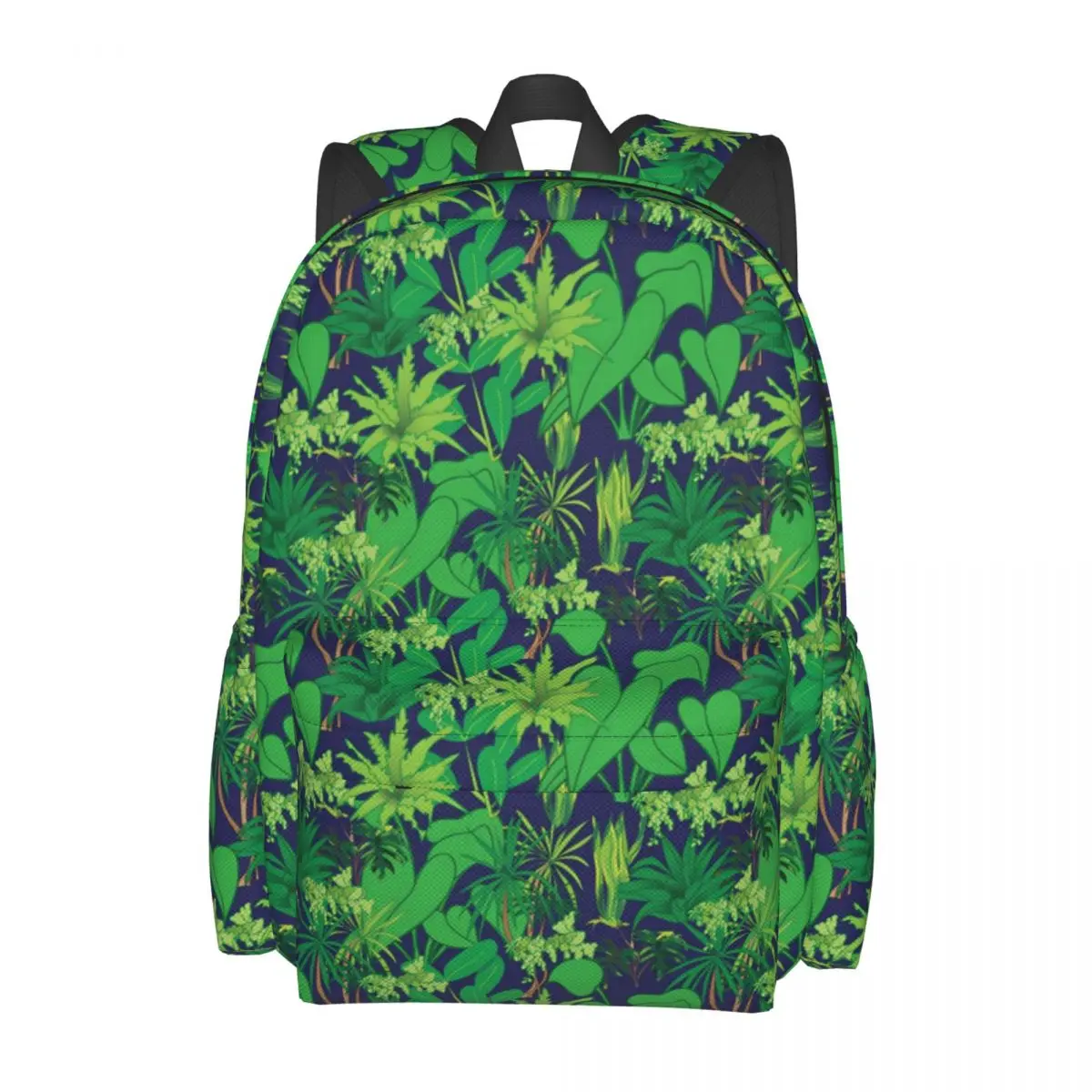 

Женский рюкзак из полиэстера, с принтом зеленых листьев