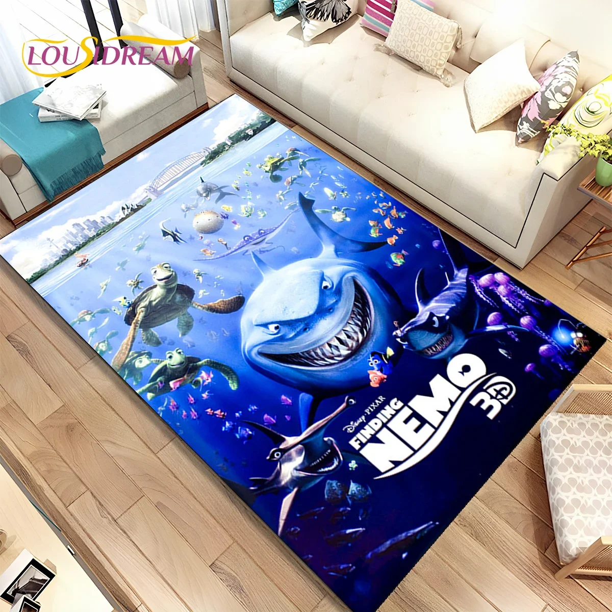 Коврик подводный с мультяшными 3D изображениями Немо ковер для гостиной спальни