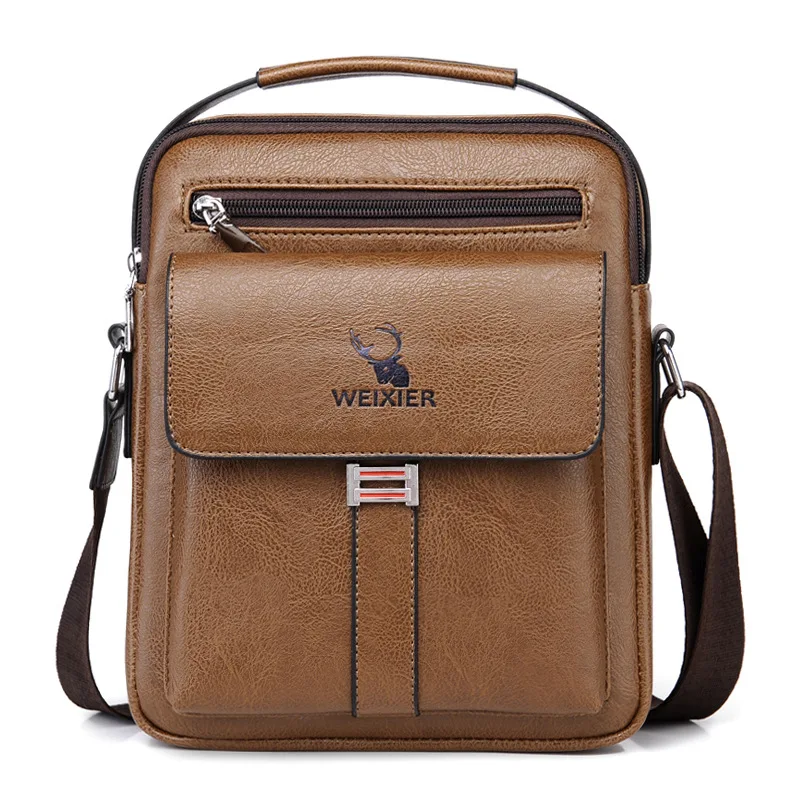 New Vintage Flap Crossbody Bag For Men Luxury Leather Male Shoulder Bag Small HandBag Tote Bags Business Messenger Bag