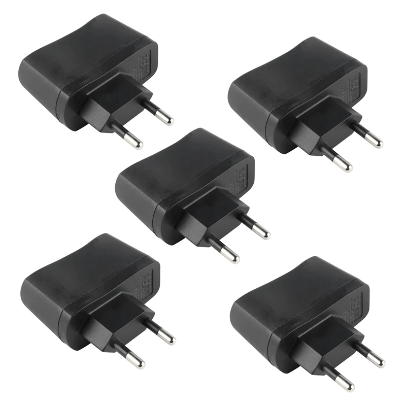 

5X AC 110V-240V To DC 5V 0,5 A mA зарядное устройство с USB на евровилку
