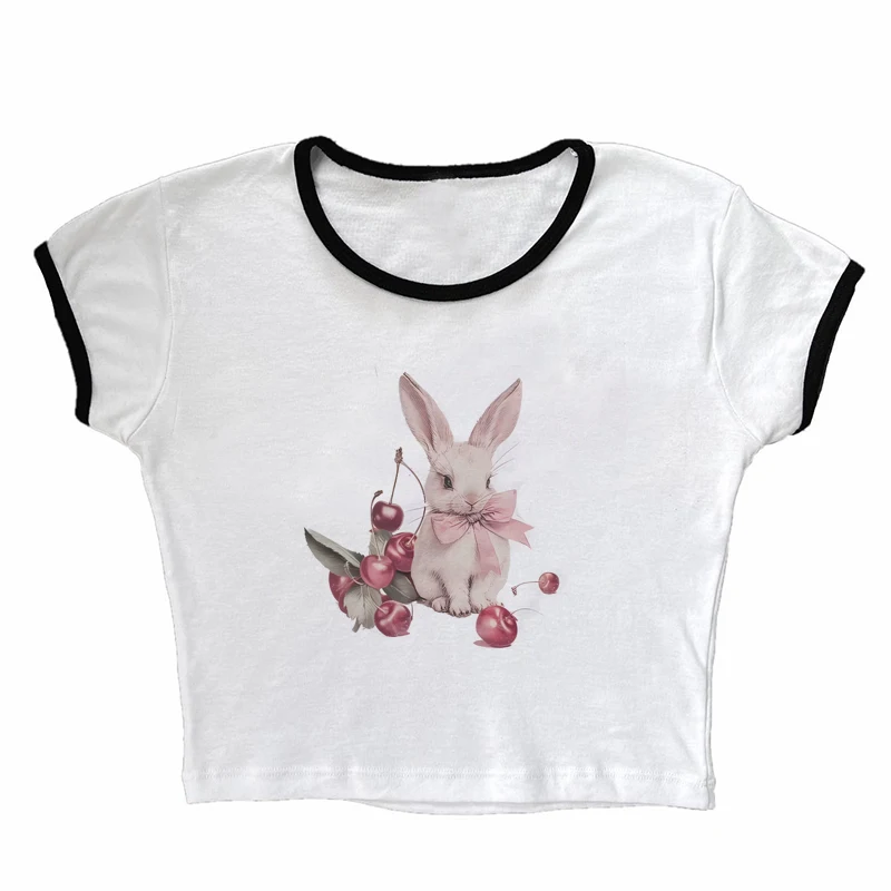 Футболка женская летняя в готическом стиле эстетичная уличная одежда для отдыха