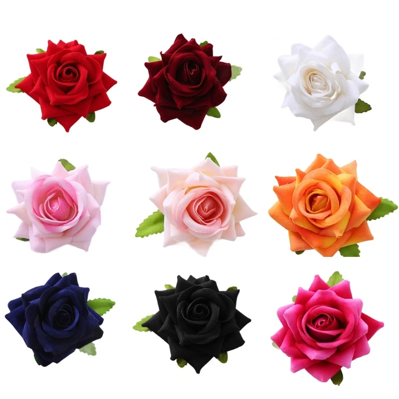 

Rose Brooch Pin Rose Hair Clip Flower Hair Clip For Women Flower Brooch DropShip