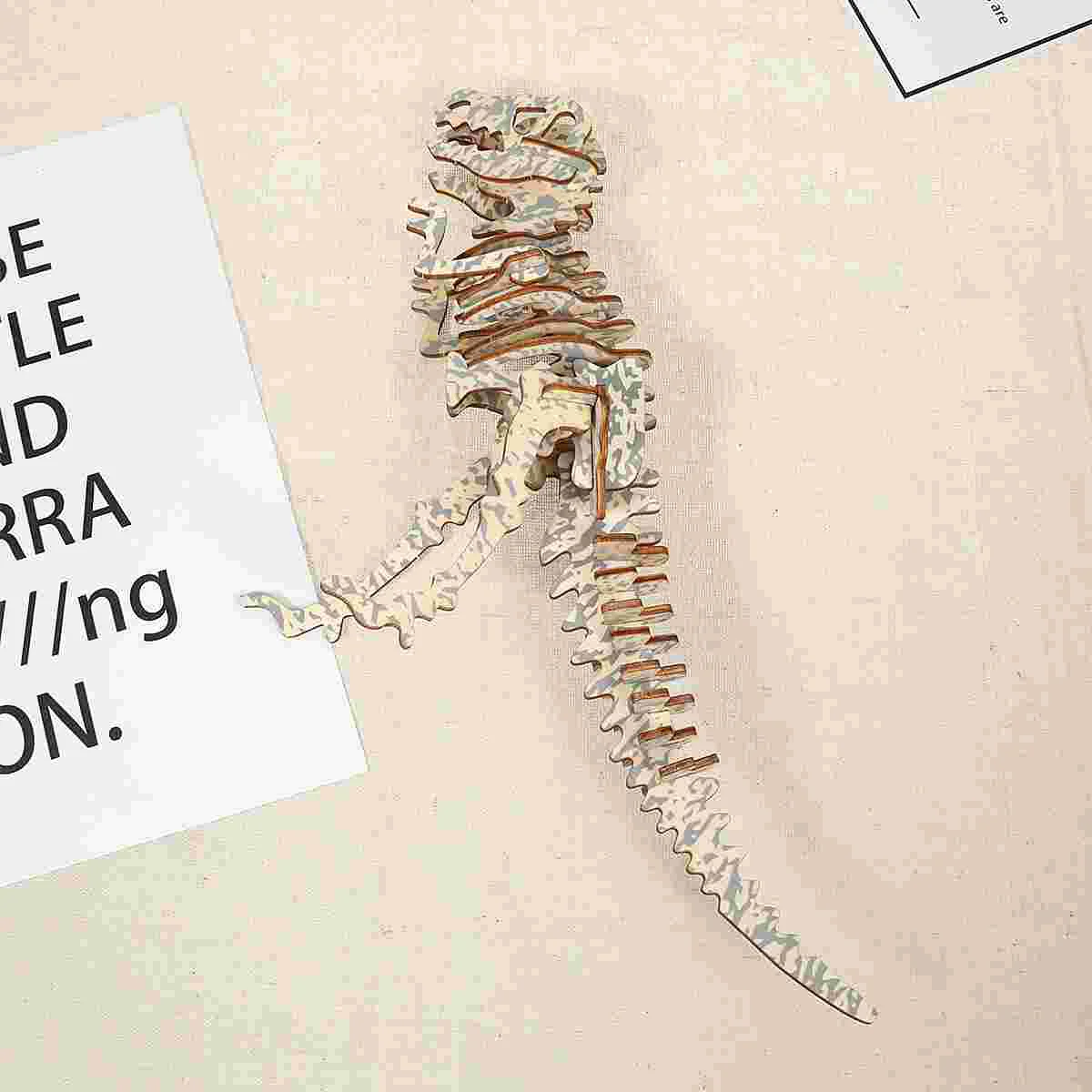 

1pc 3D Wooden Puzzles Animal DIY Assembled Model Jigsaw Toy for Kids Children Student (Tyrannosaurus)