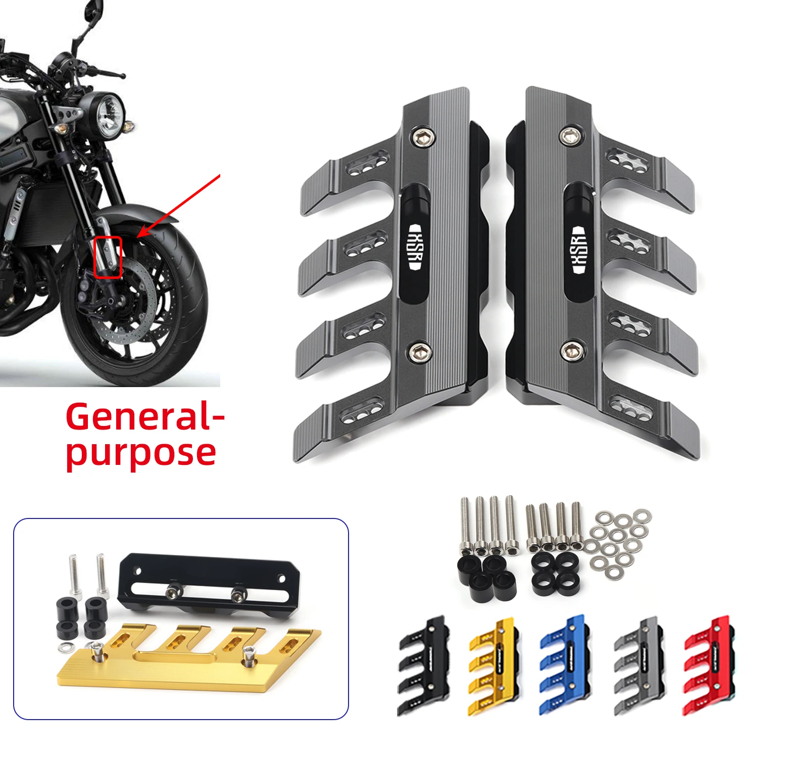 

For YAMAHA XSR700 XSR155 XSR 700 155 Motorcycle Mudguard Front Fork Protector Guard Block Front Fender Slider Accessories
