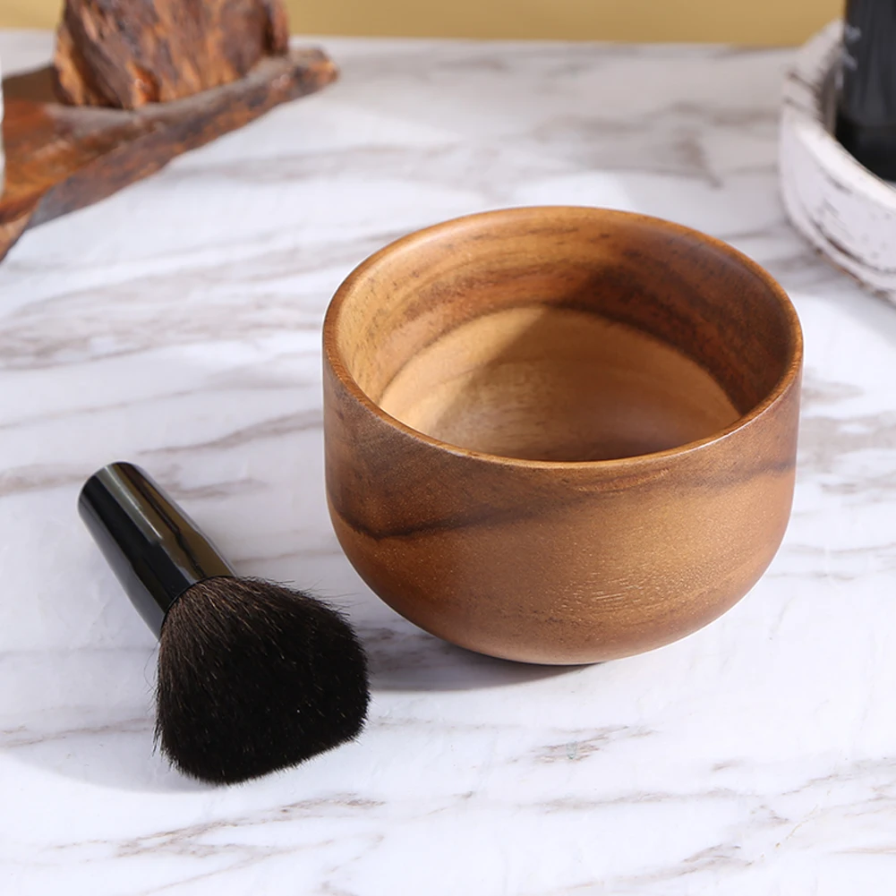 Деревянная чаша для бритья мыльница широкий рот деревянная крема кружка чашка