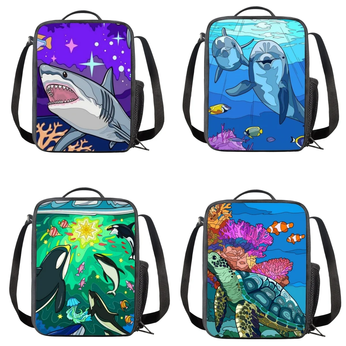 

Portable Kids Lunch Boxes for Kindergarten Funny Whale Design Children Lunch Bags Thermal Insulated Bento Lunchboxes Containers