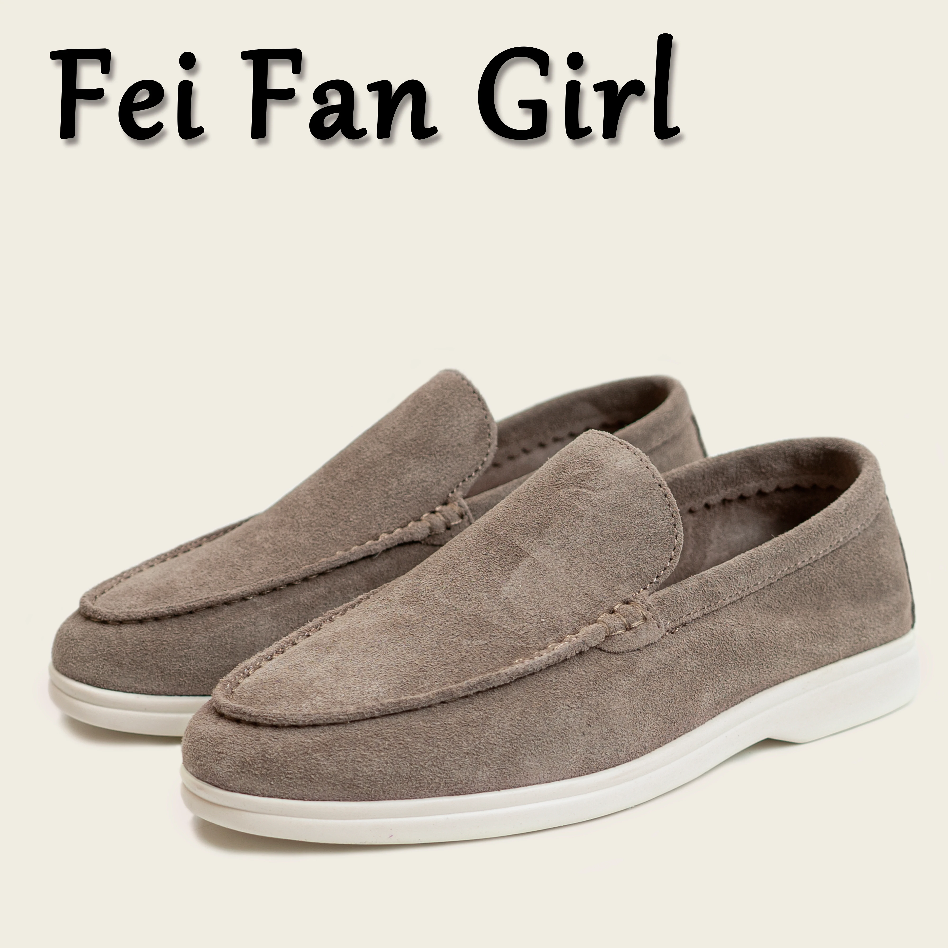 Luxury Designer Slip-ons13 Women Moccasins Suede Flat Shoes Genuine Leather Loafers Women Flat Shoes Khaki Casual Moccasin Shoes