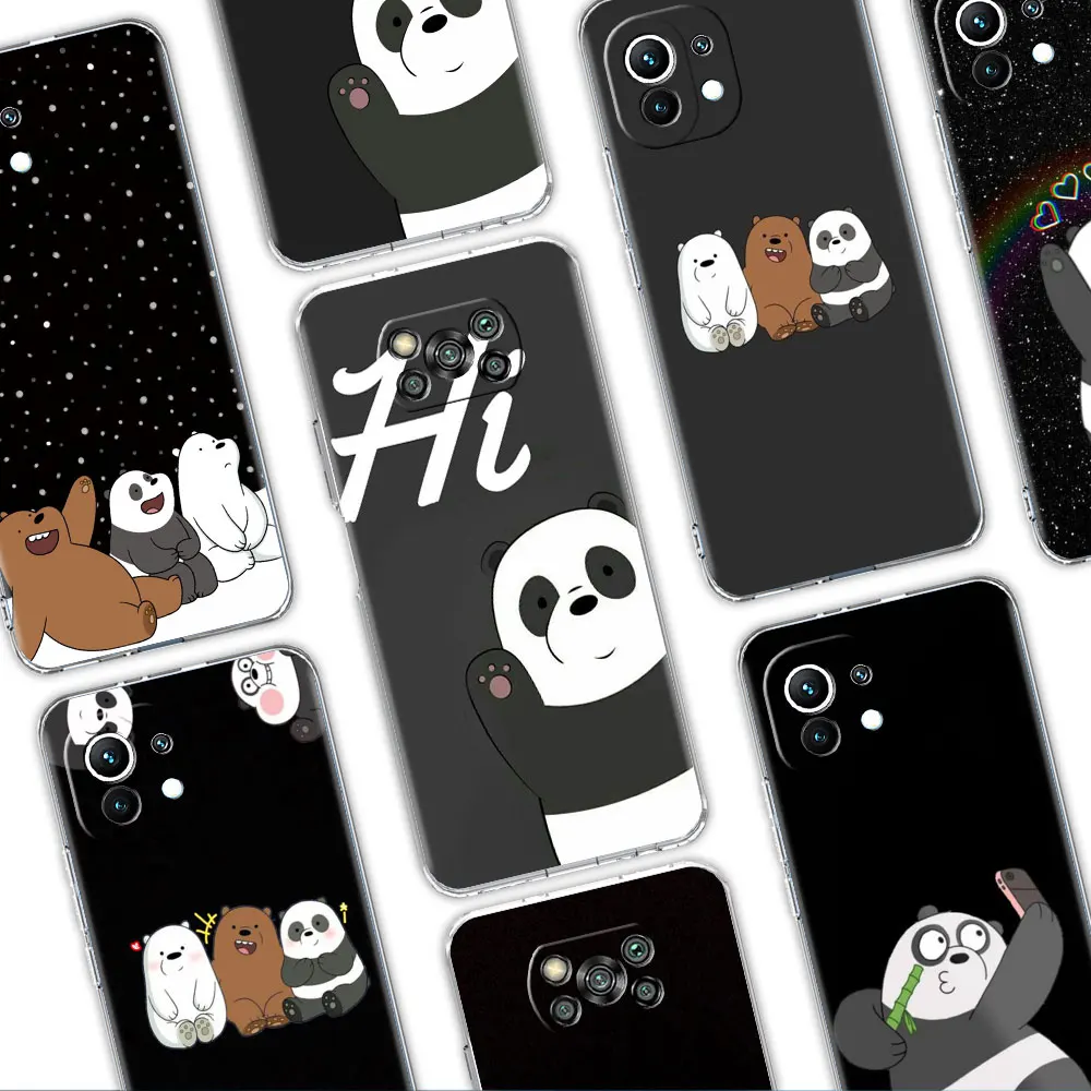 

Phone Case For Xiaomi Mi Poco X3 NFC M3 F3 12 11 Lite 11T 10T x3 Pro Note 10 9T F1 Silicone Funda Coque Cute We Bare Bears